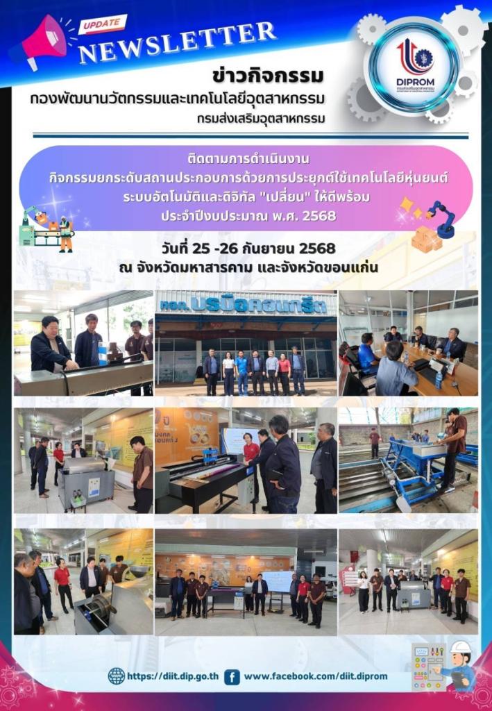 วันที่ 25 - 26 กันยายน 2568 จังหวัดมหาสารคาม และจังหวัดขอนแก่น