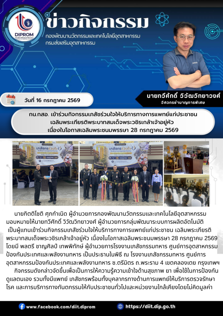 กน.กสอ. เข้าร่วมกิจกรรมเภสัชทางการแพทย์